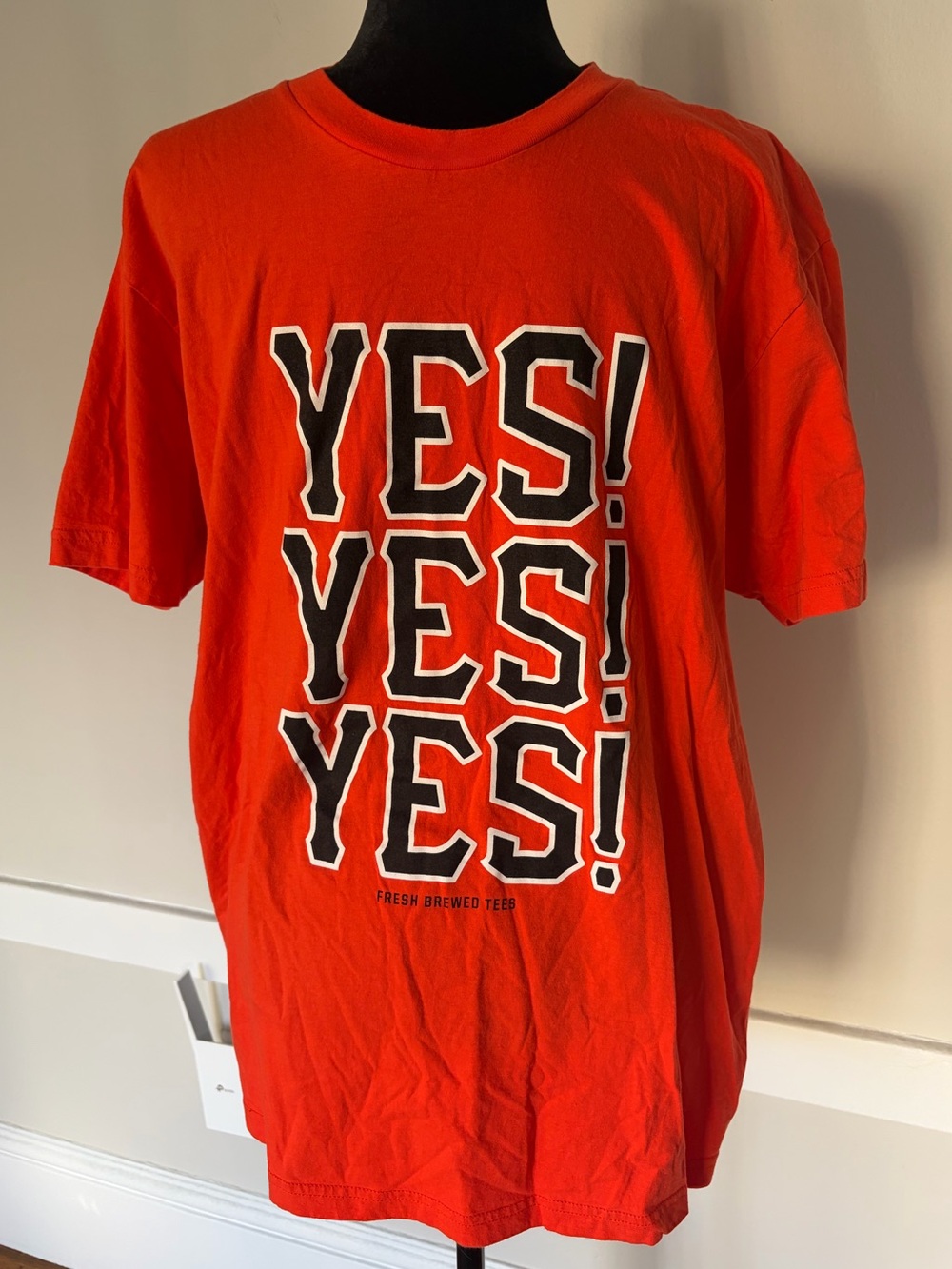 San Francisco Giants YES! YES! YES! Orange and Black Graphic Sports Tee Sz XL